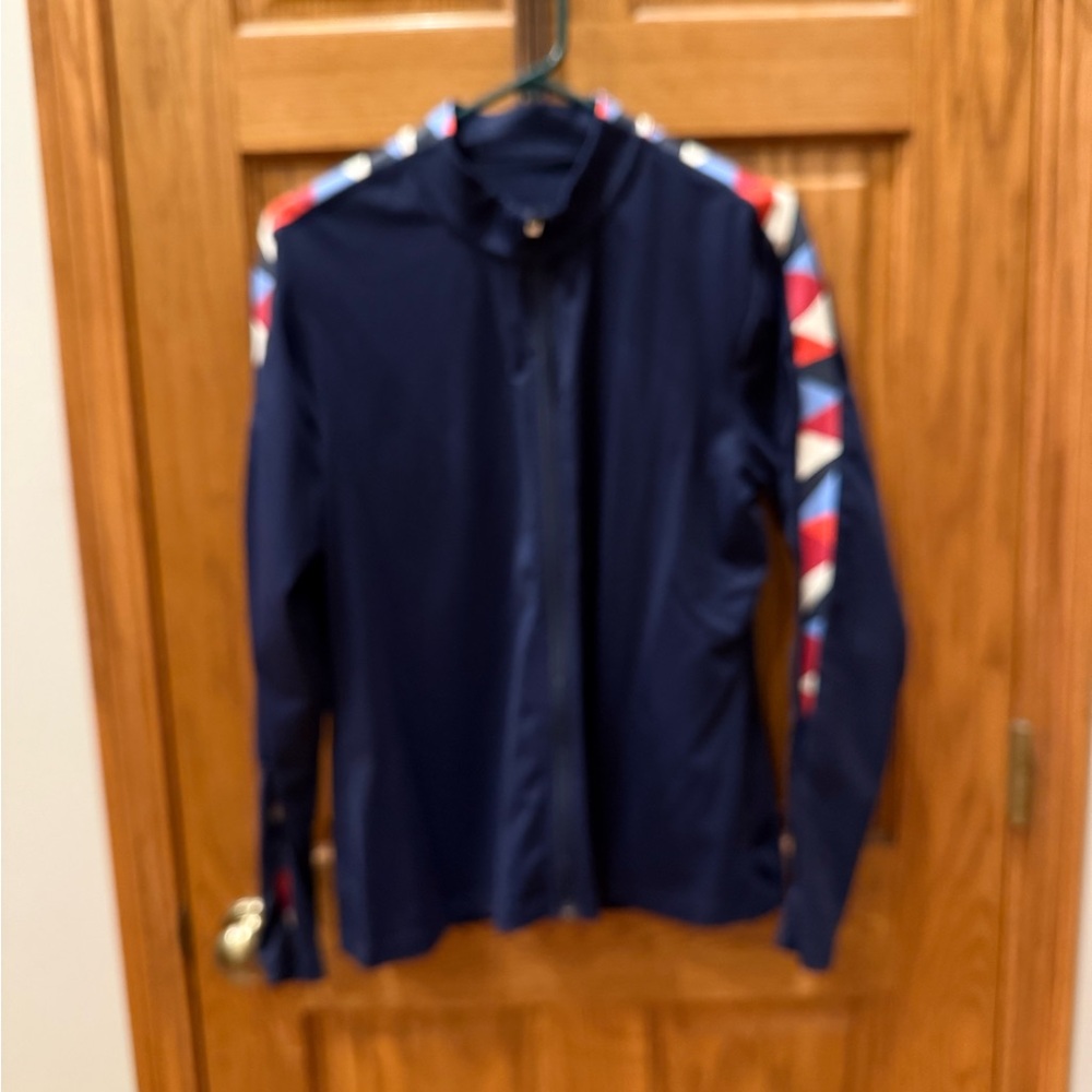 Tory Sport Geo Blocks Jacket, Tory Navy, XL - Picture 2 of 3